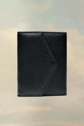 Accordion fold leather wallet