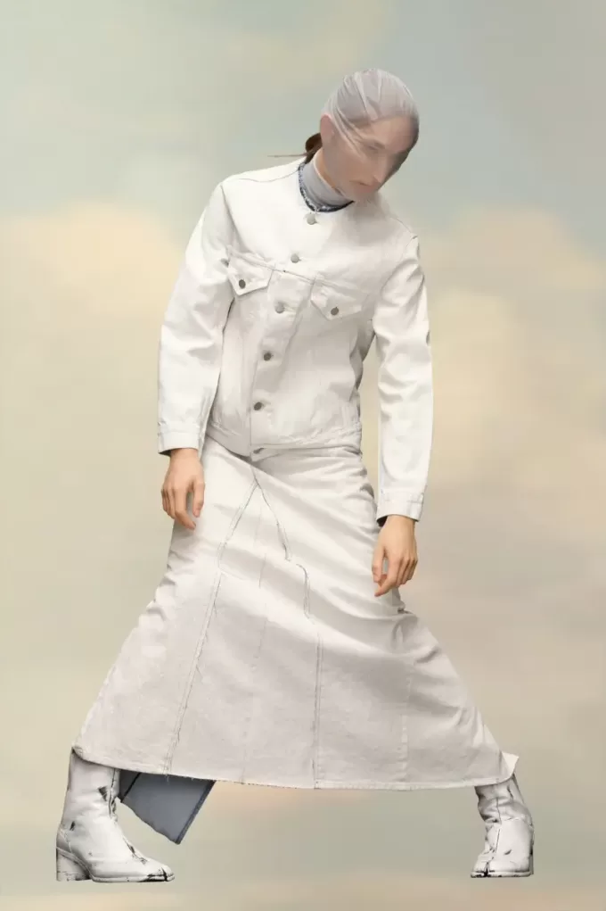 Collarless Denim Jacket Collarless Denim Jacket