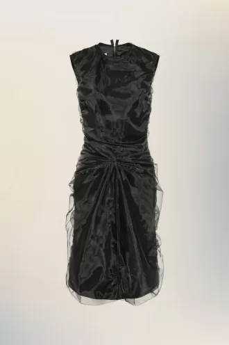 Gathered organza dress