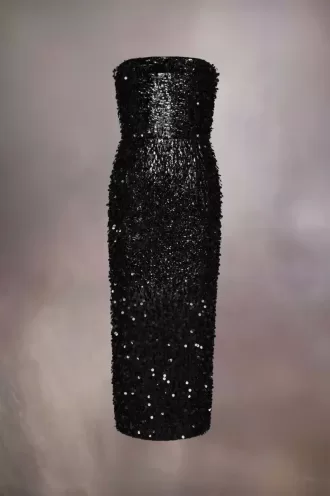 Hand embroidered sequin dress