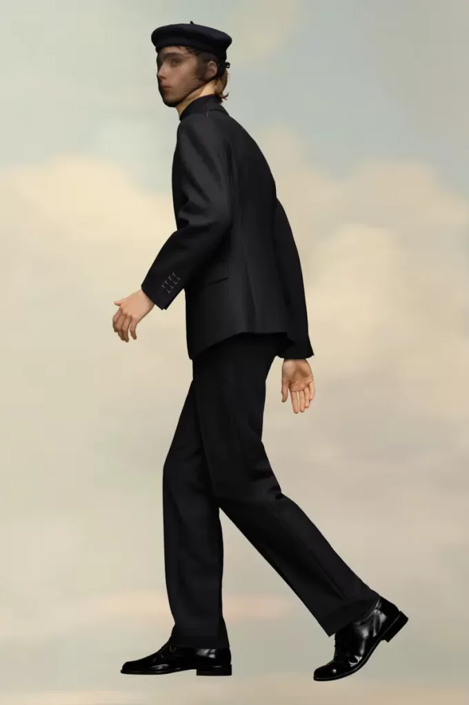 Wool Herringbone Trousers Wool Herringbone Trousers