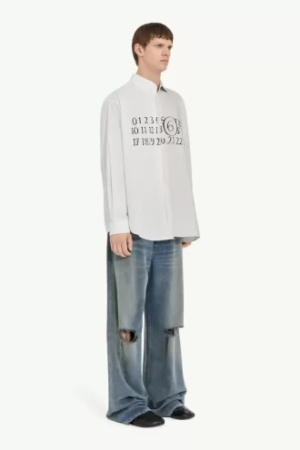 Numeric asymmetric shirt