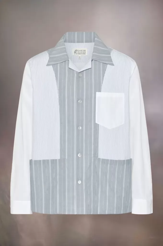 Patchwork pinstripe shirt Patchwork pinstripe shirt