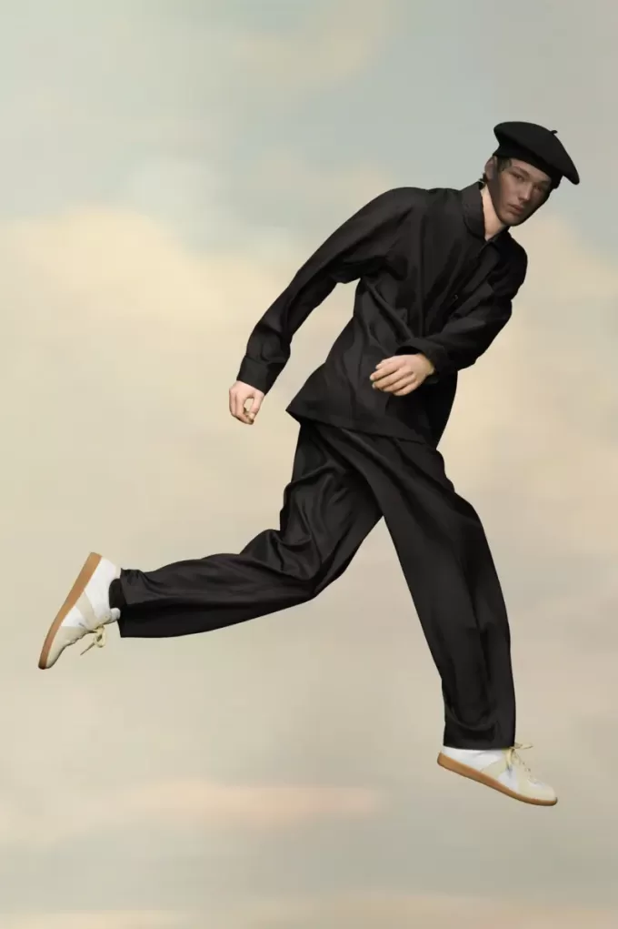 Silk Poplin Trousers